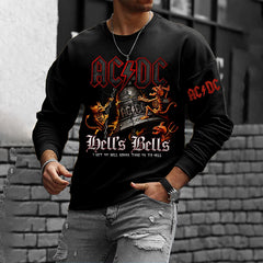 Men's Vintage Rock Band Vintage Print Sweatshirt